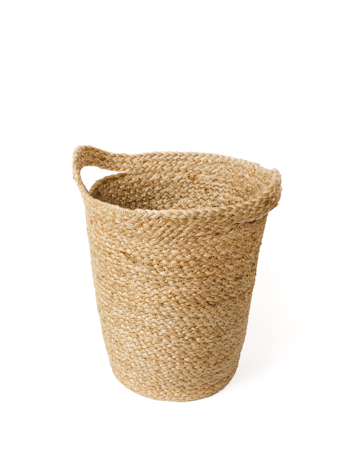 Kata Jute Basket with Slit Handle | Handwoven Natural Storage