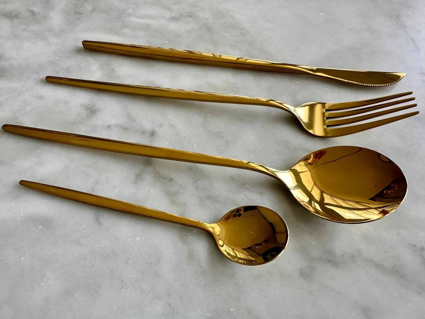 Monaco Gold Flatware Set — 16 Piece