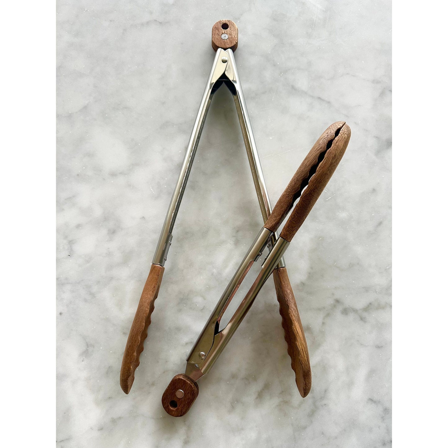 Carmel Acacia Wood Kitchen Tongs — Set of 2