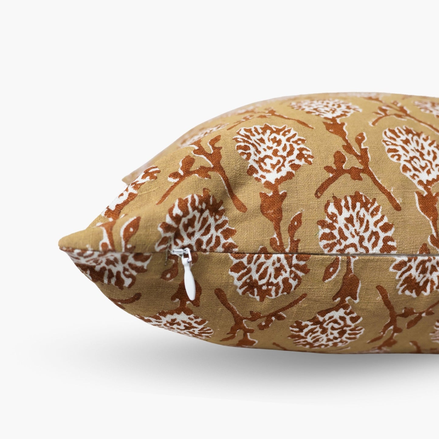Nikhar Linen Throw Pillow Cover — Chai Brown
