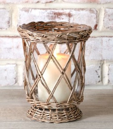 Willow Wrapped Glass Jar