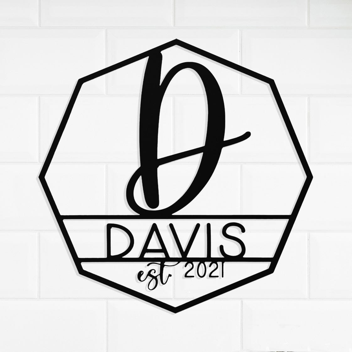Ashton Monogram | Personalized Name & Established Year Sign