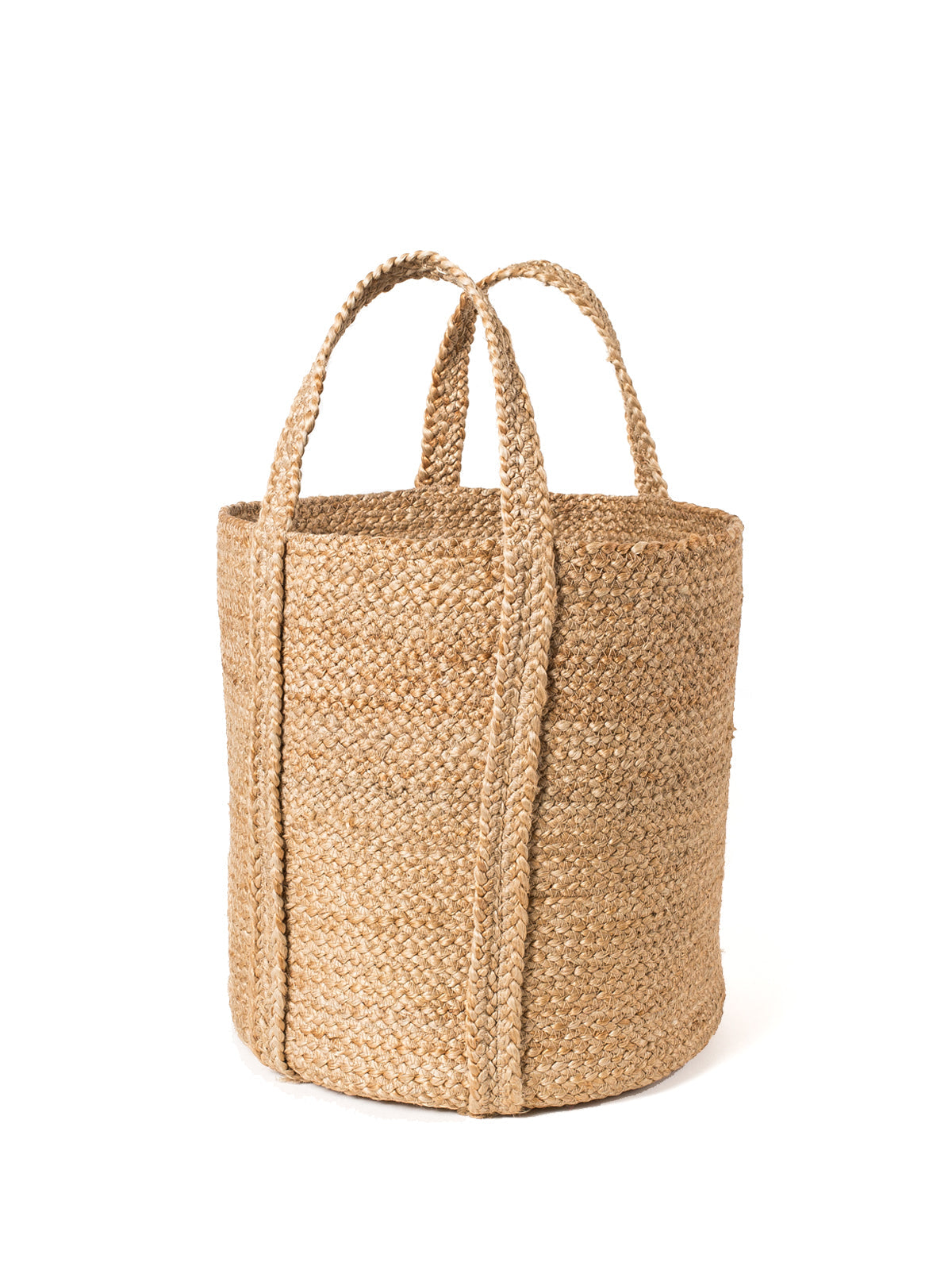 Kata Jute Basket with Handle | Handwoven Natural Storage