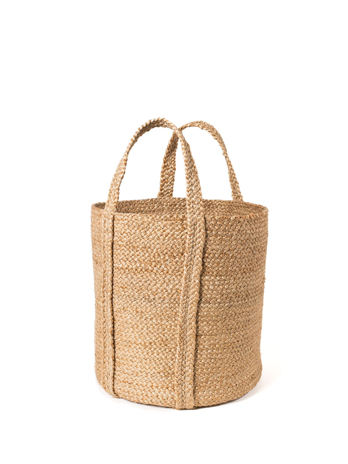 Kata Jute Basket with Handle | Handwoven Natural Storage