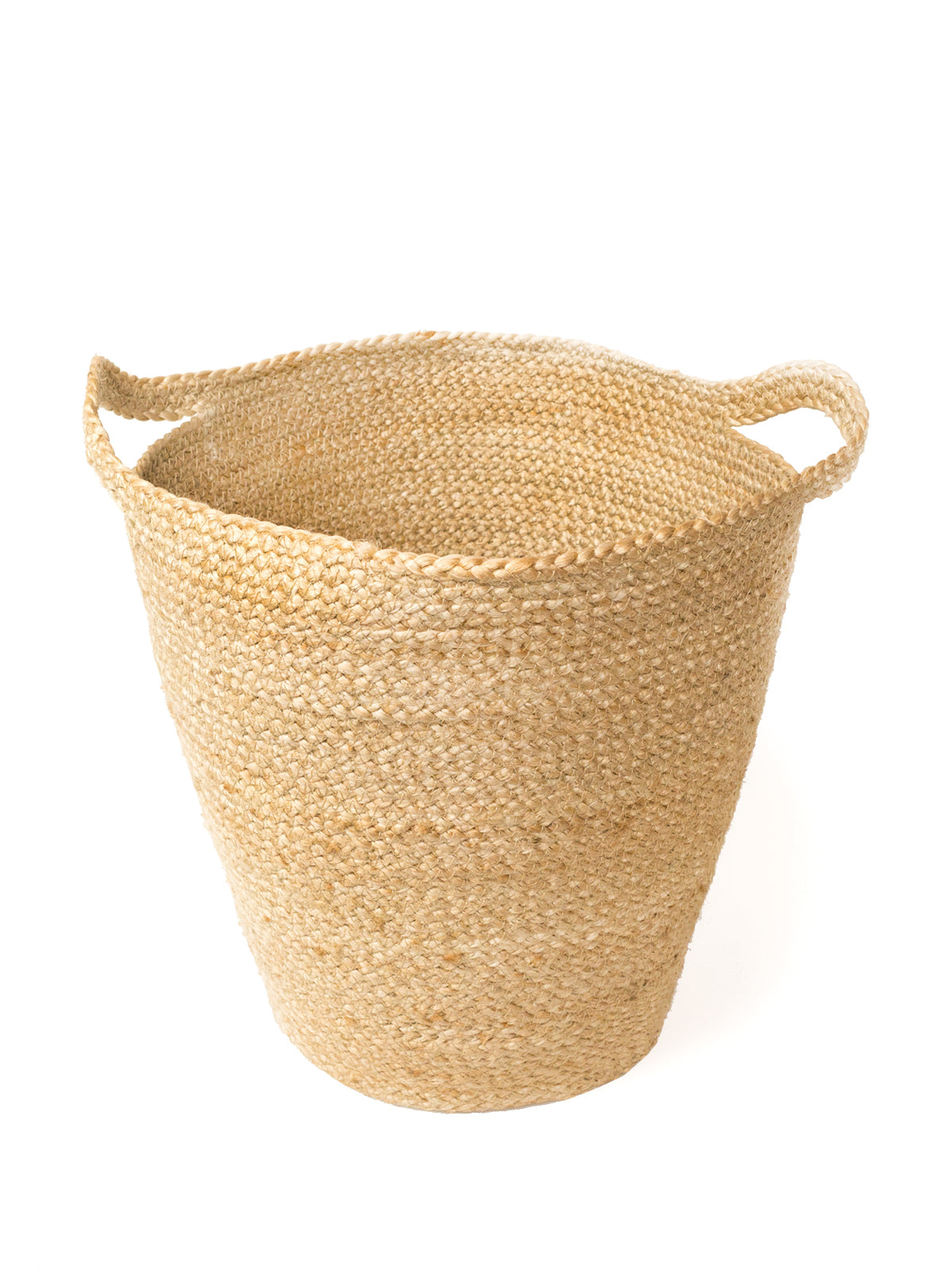 Kata Jute Basket with Slit Handle | Handwoven Natural Storage