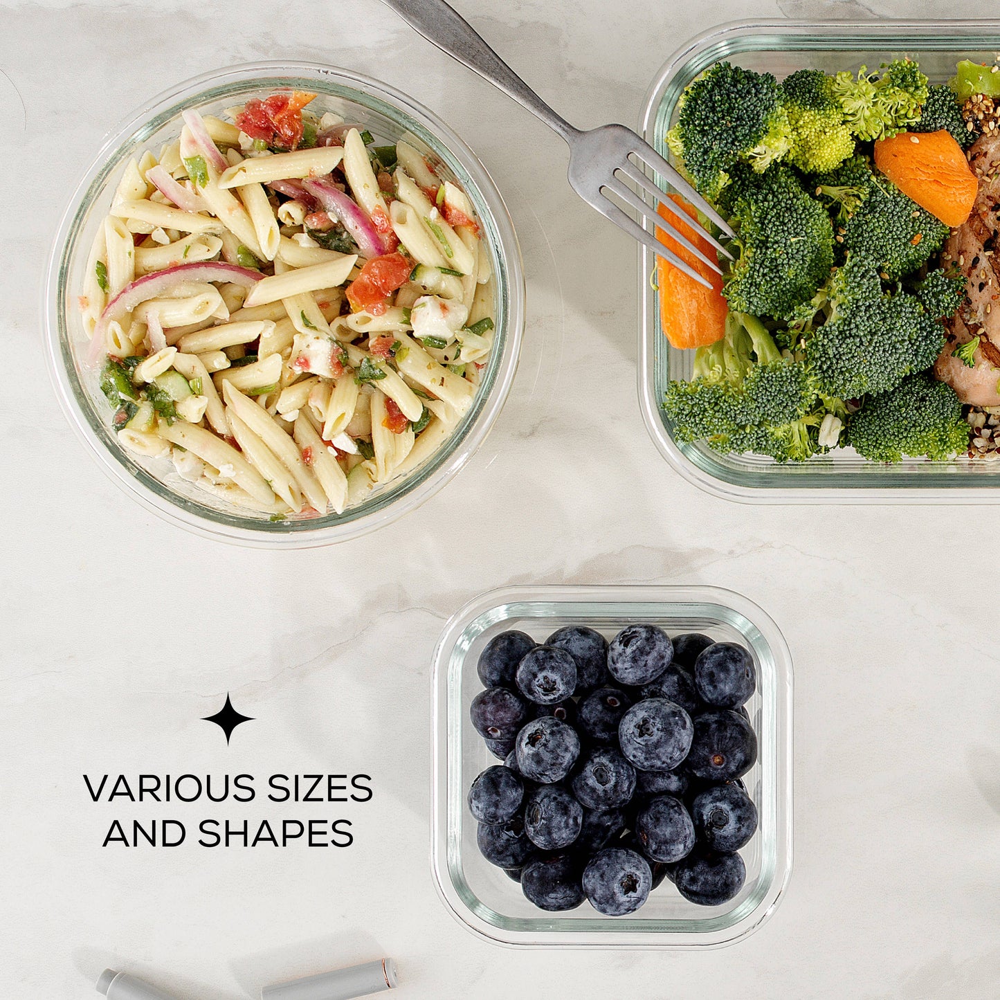 JoyJolt 24-Piece Glass Food Storage Container Set | Airtight Borosilicate Lids