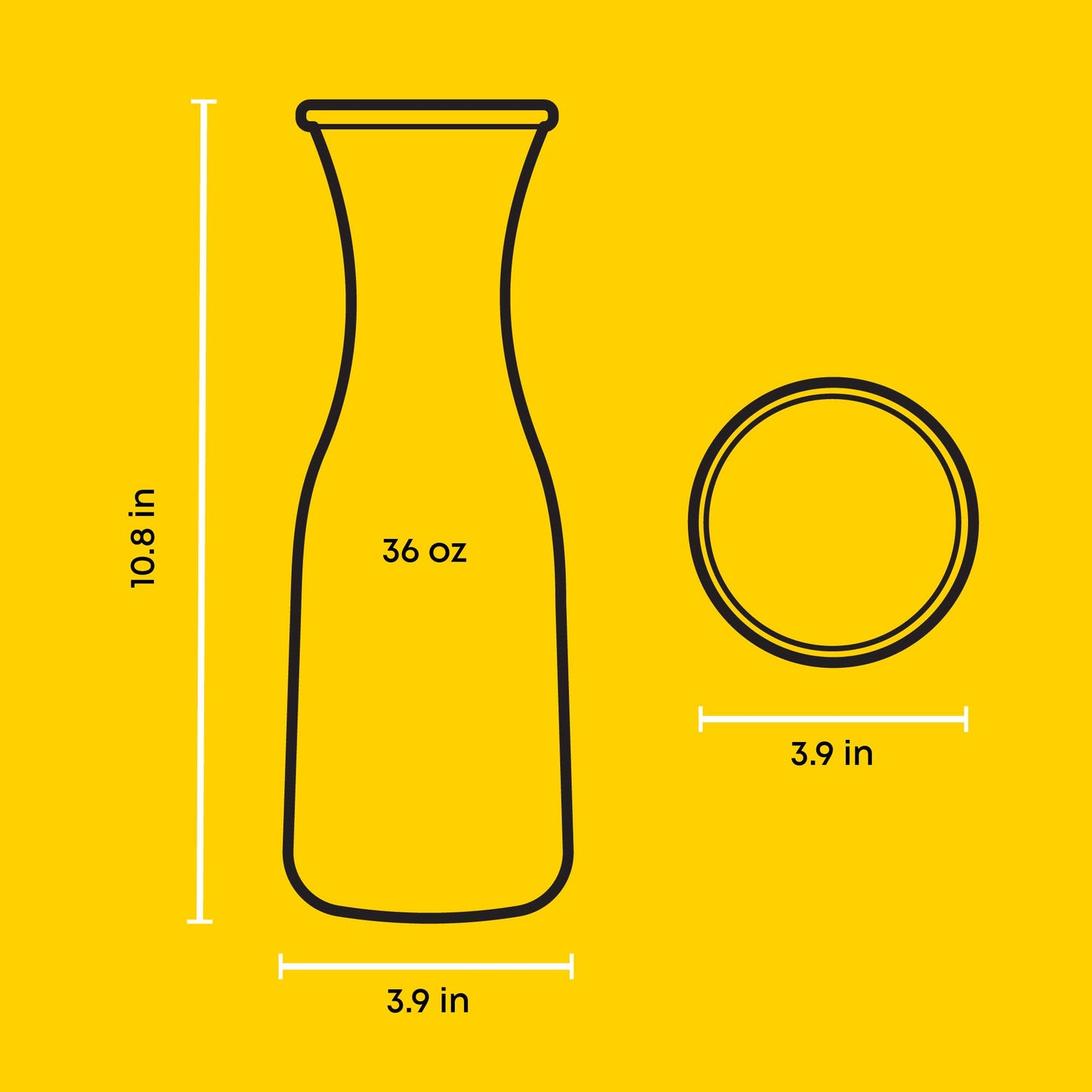 JoyJolt Hali Glass Carafe Set – 35oz (Set of 3) with Lids