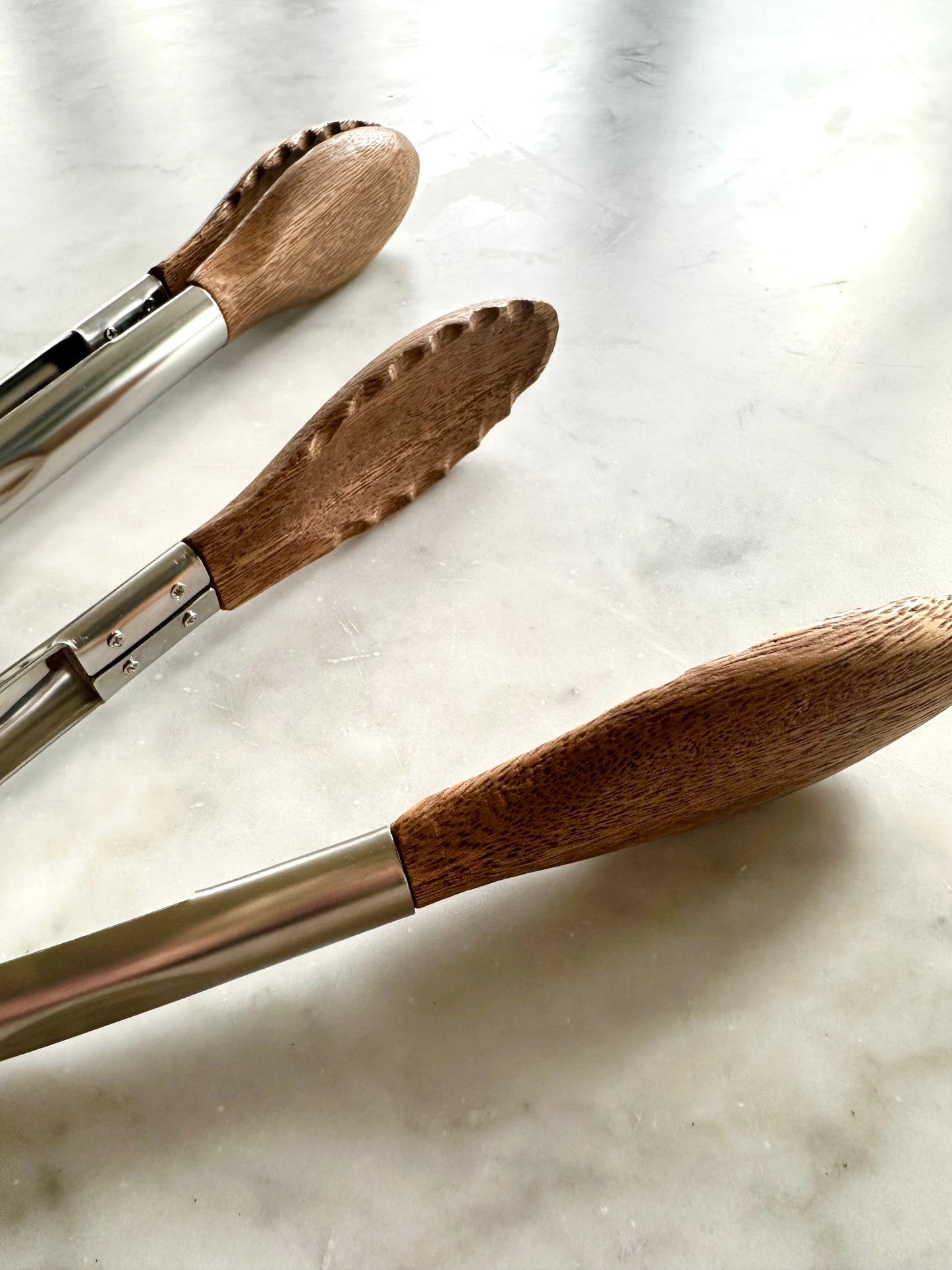 Carmel Acacia Wood Kitchen Tongs — Set of 2
