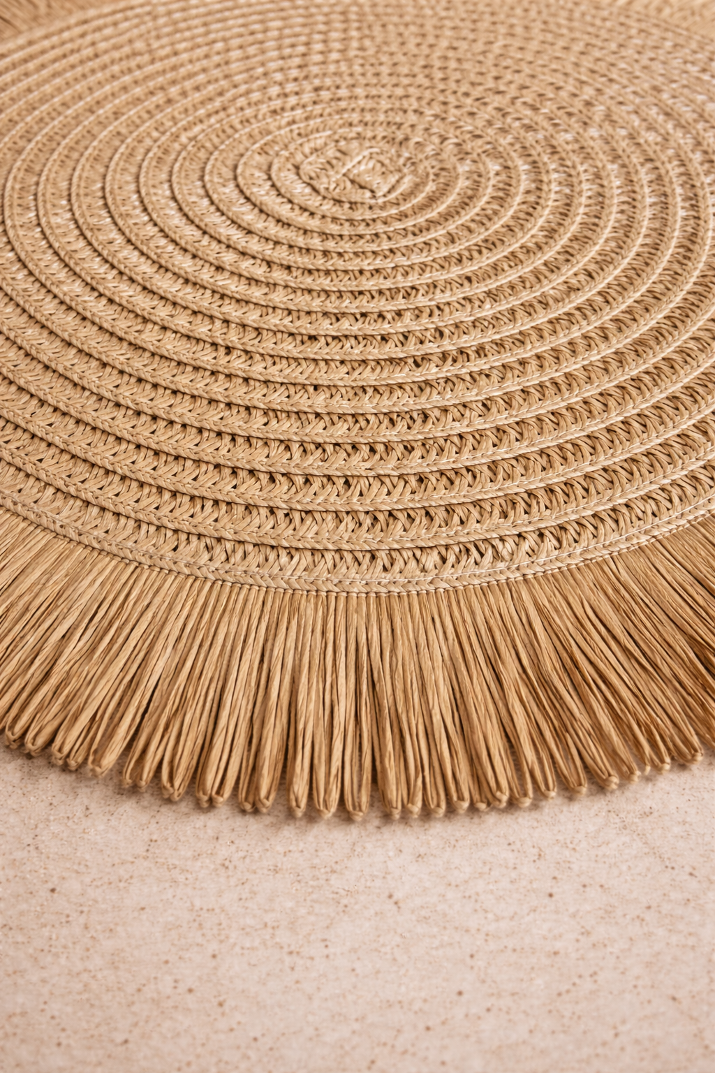 Santorini Straw Fringe Placemats — 15"