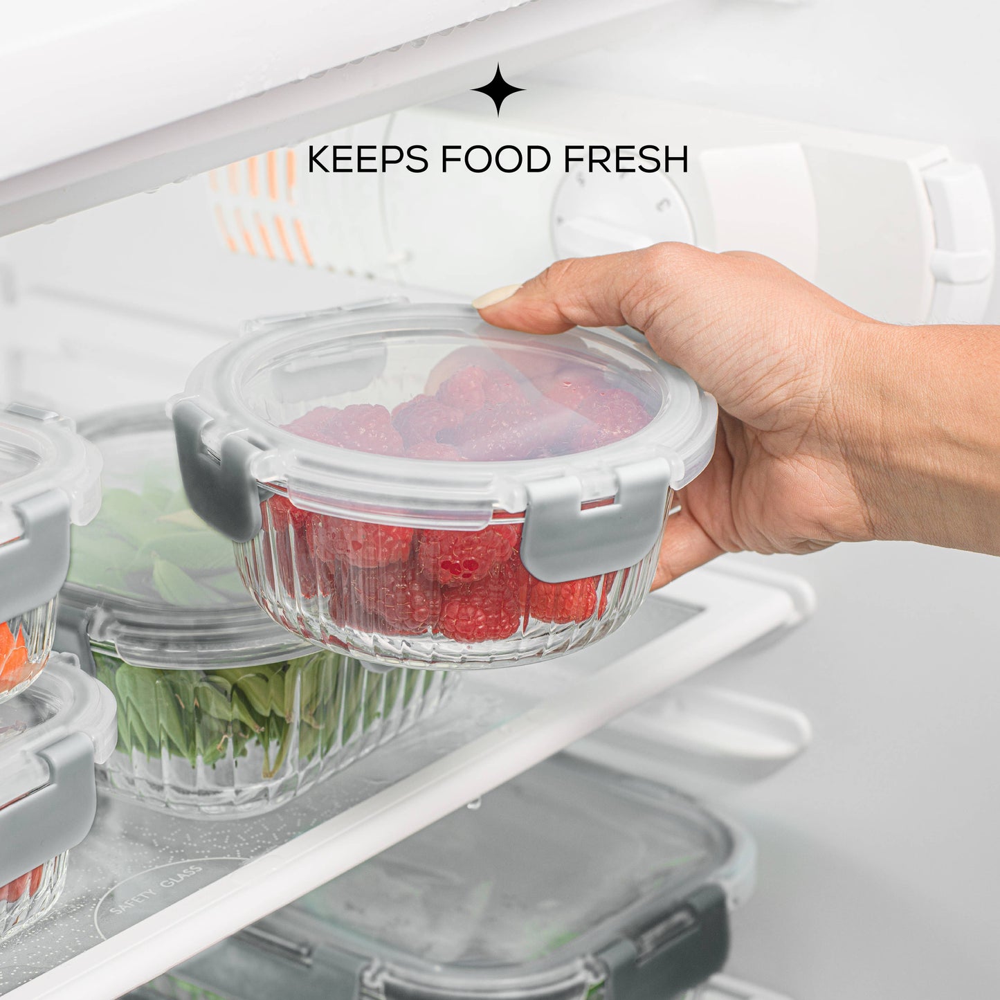 JoyJolt 24-Piece Glass Food Storage Container Set | Airtight Borosilicate Lids