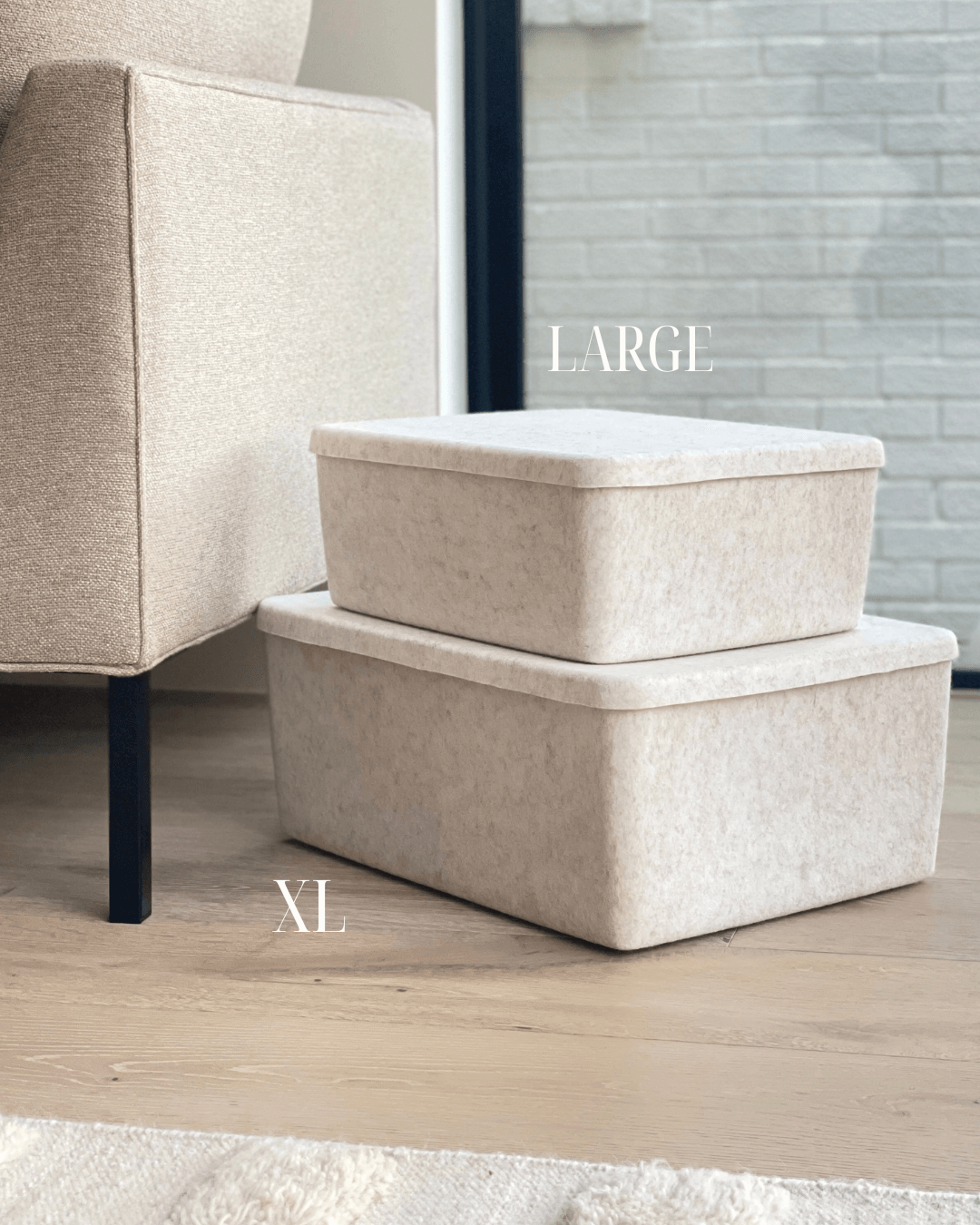 The Sculpted Bin – Large | Structured Felt Storage