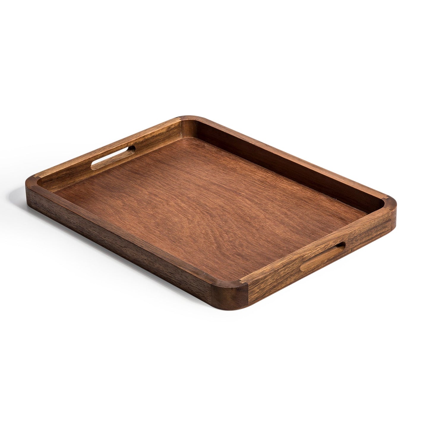 Acacia Wood Serving Tray with Handles