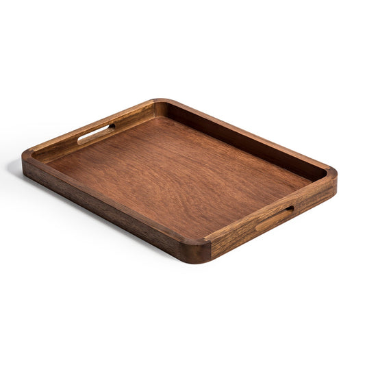 Acacia Wood Serving Tray with Handles