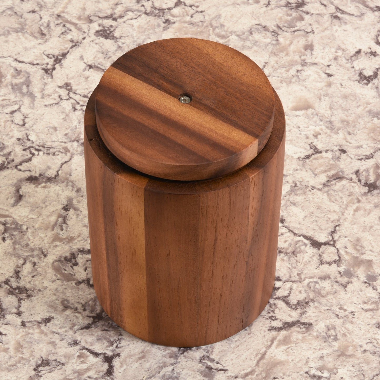 Acacia Wood Rotating Utensil Holder | Lazy Susan Countertop Organizer (Medium & Large)