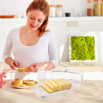 Classic Glass Butter Dish with Lid