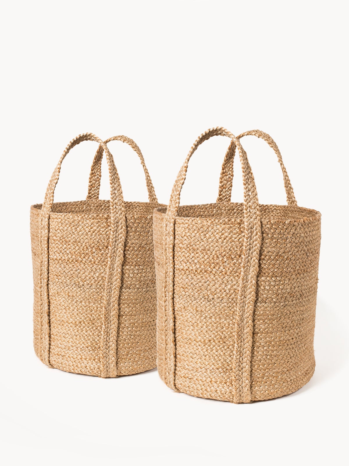 Kata Jute Basket with Handle | Handwoven Natural Storage