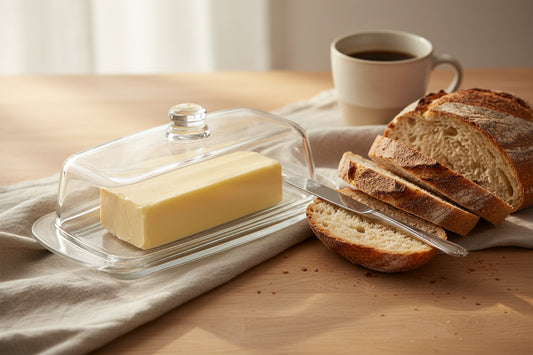 Classic Glass Butter Dish with Lid