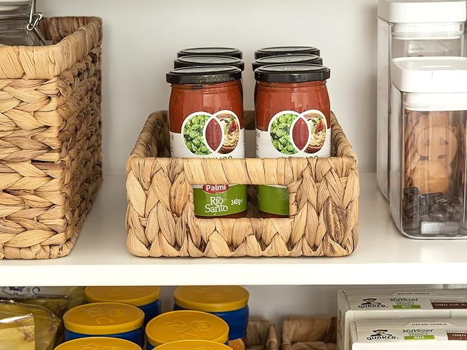 Water Hyacinth Storage Baskets | Set of 2 Small