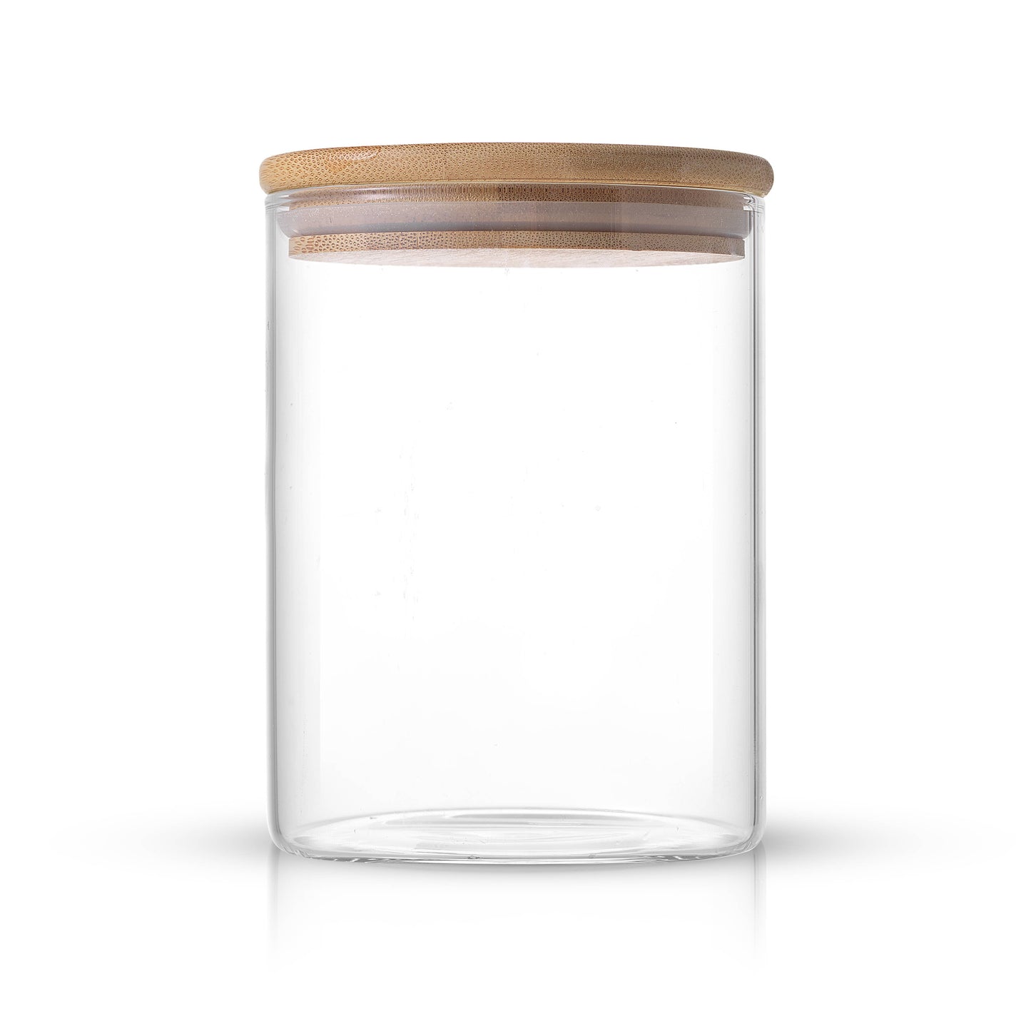 Glass Pantry Storage Jars with Airtight Bamboo Lids – Set of 6