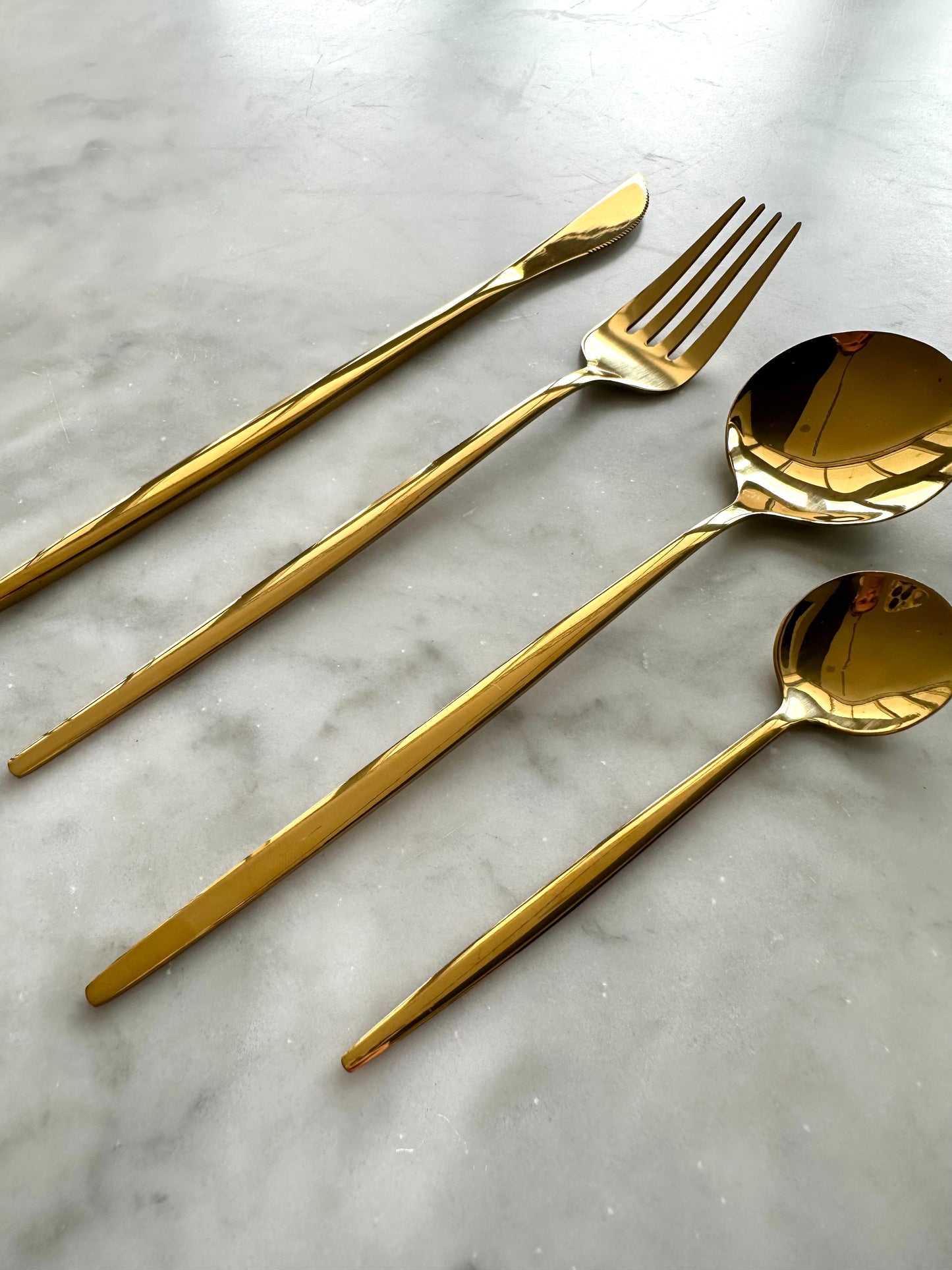 Monaco Gold Flatware Set — 16 Piece
