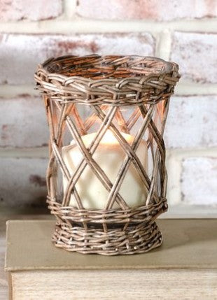 Willow Wrapped Glass Jar