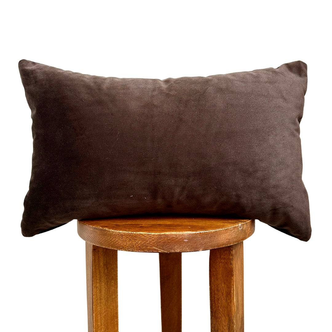 Hardin Velvet Lumbar Pillow Cover — Chocolate