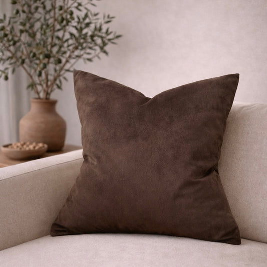 Hardin Velvet Pillow Cover — Chocolate