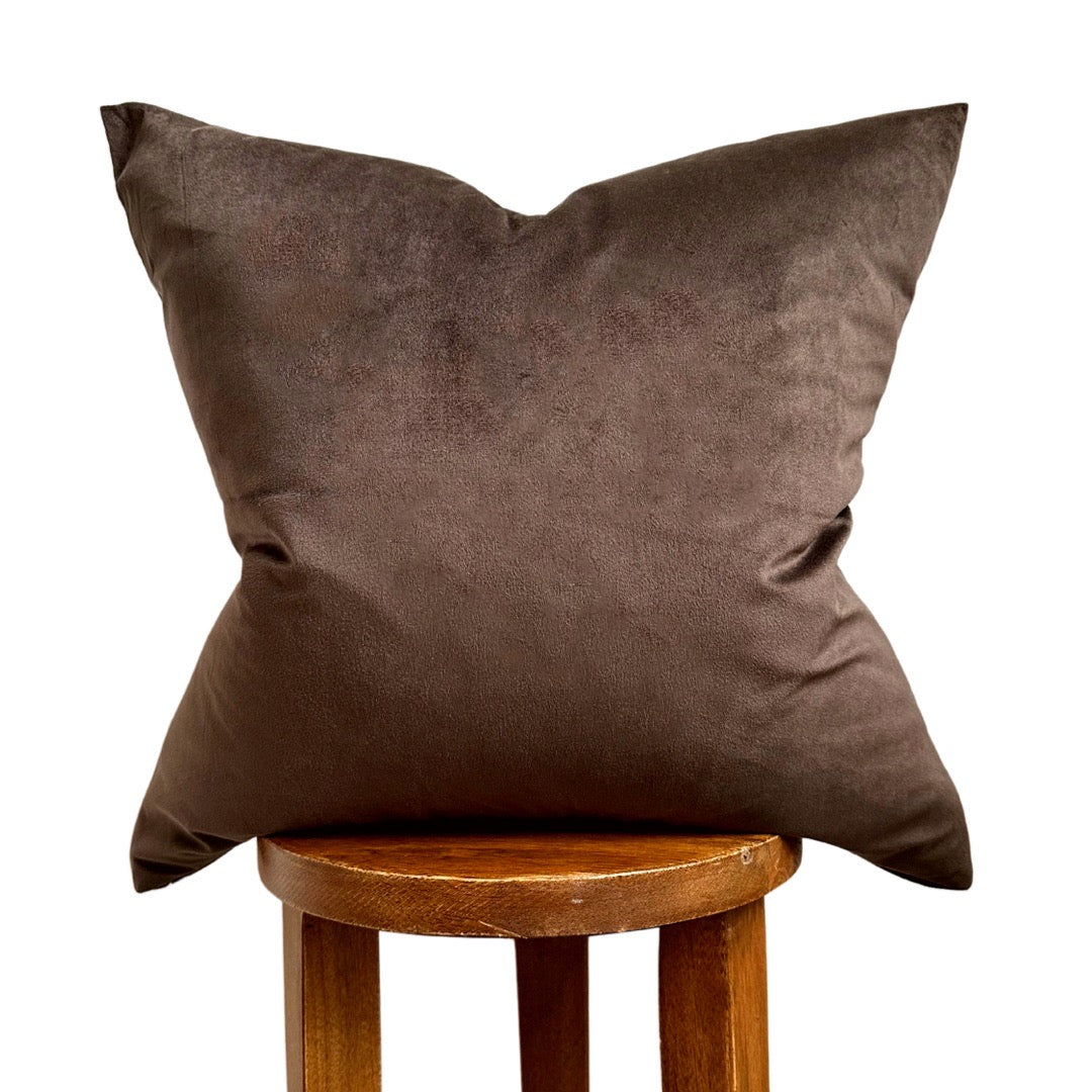 Hardin Velvet Pillow Cover — Chocolate