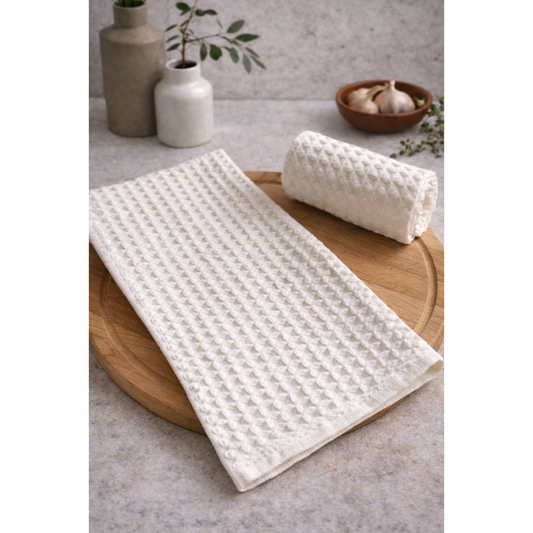 Verona Waffle Weave Kitchen Towels — Set of 2