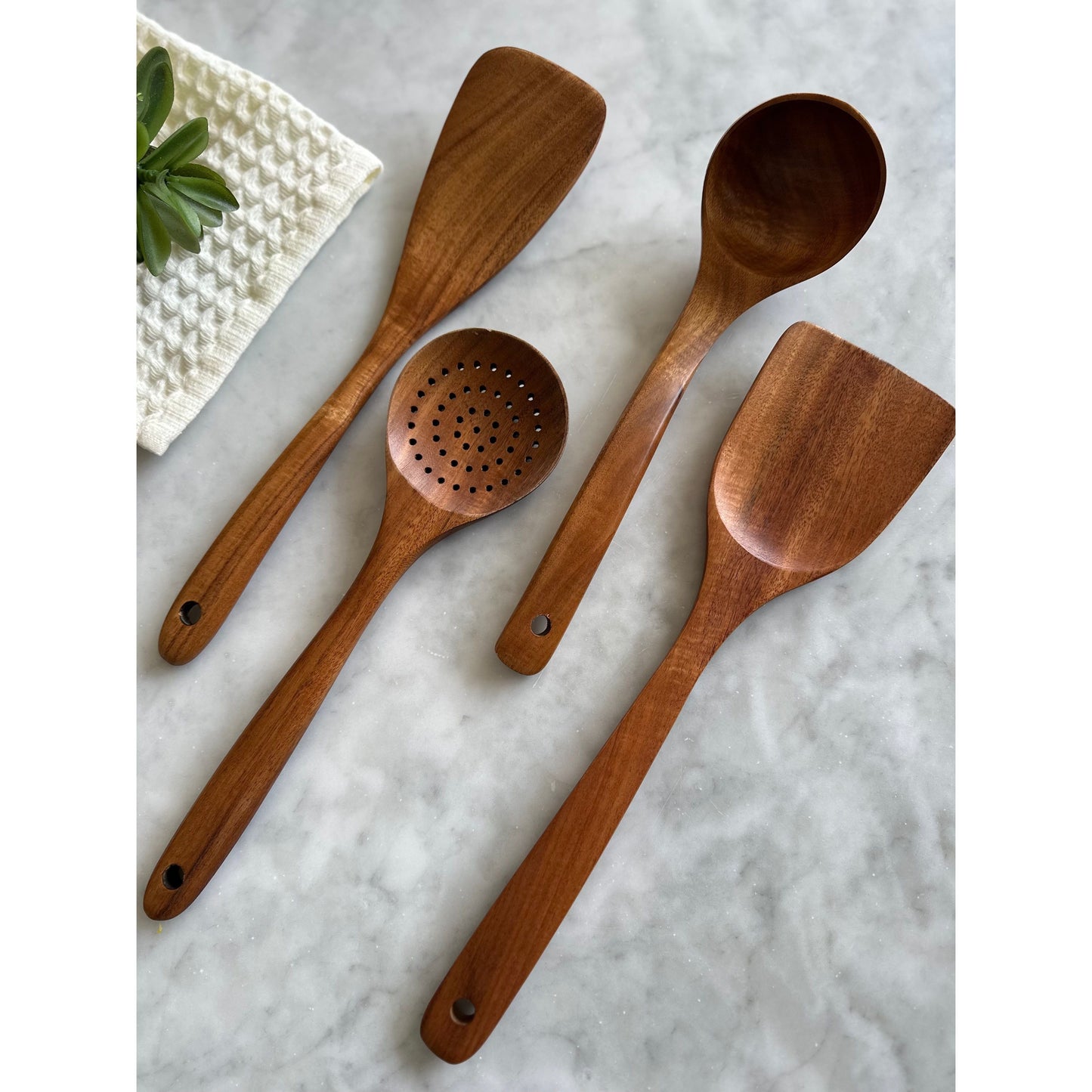 Nosara Teak Wood Kitchen Utensil Set — 4 Piece