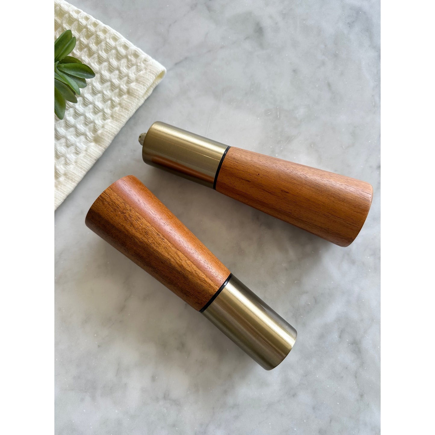 Portofino Acacia Wood Salt & Pepper Grinder Set