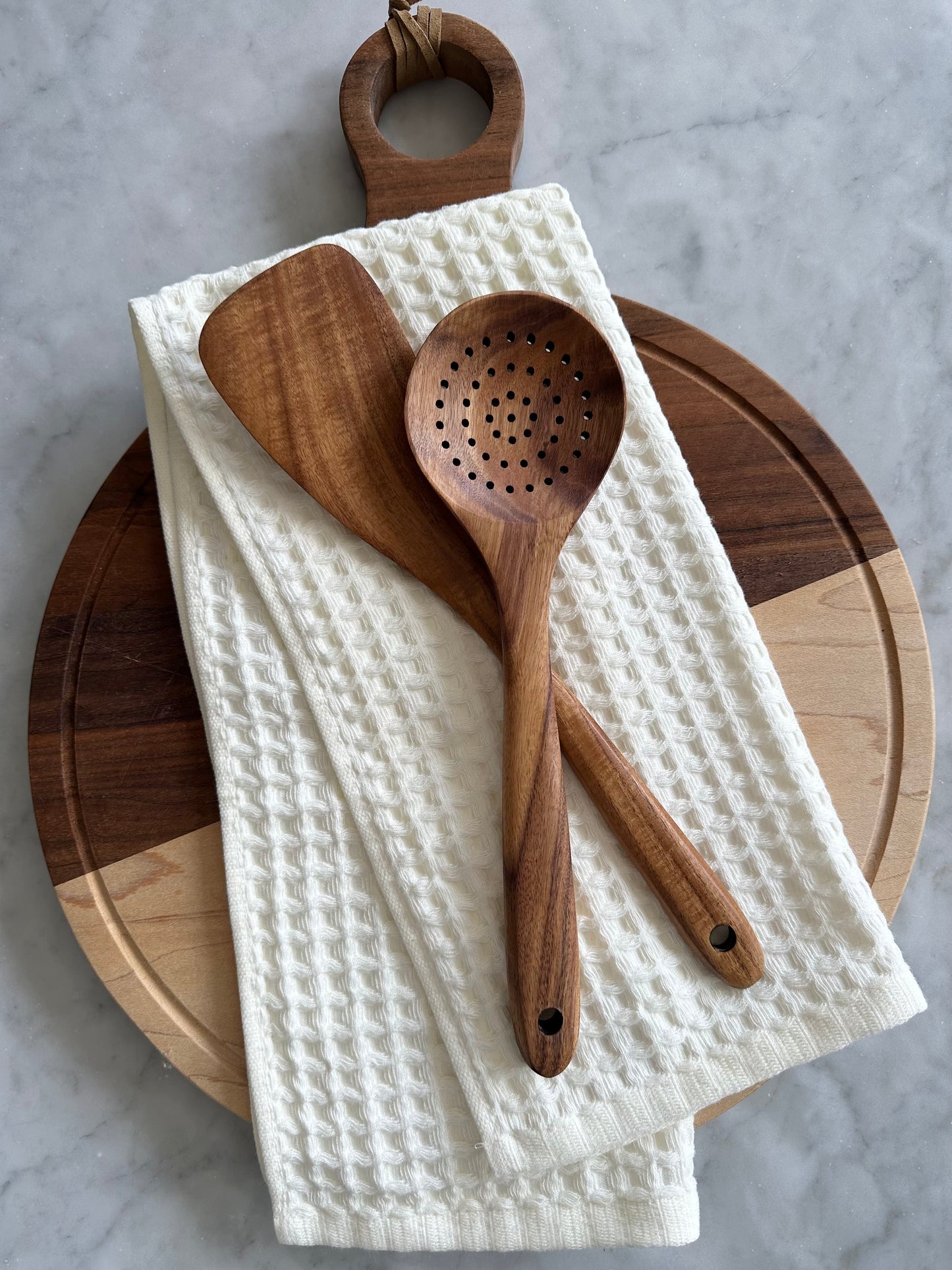 Verona Waffle Weave Kitchen Towels — Set of 2