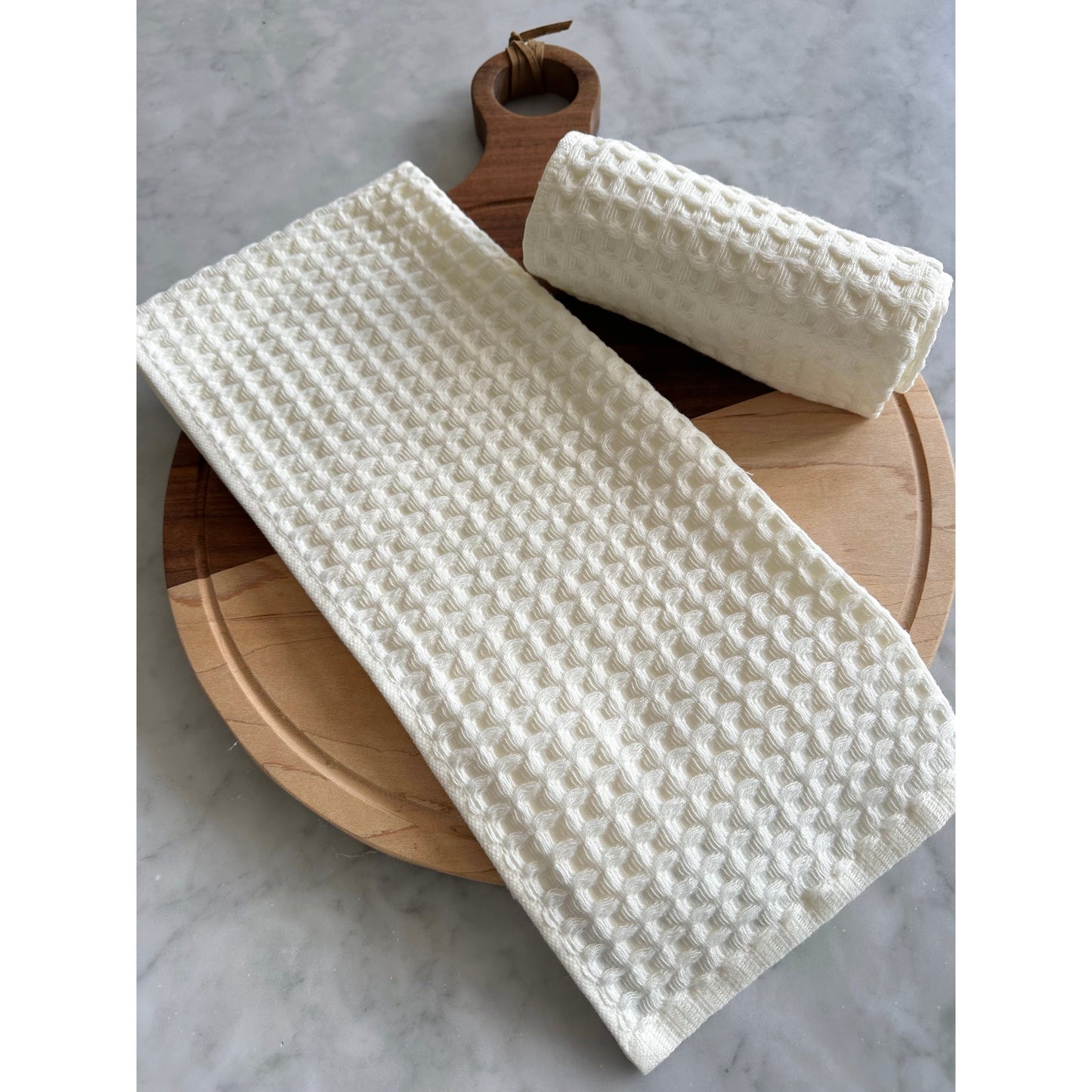 Verona Waffle Weave Kitchen Towels — Set of 2