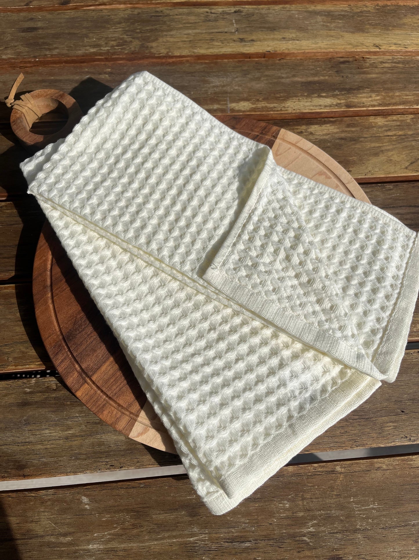 Verona Waffle Weave Kitchen Towels — Set of 2