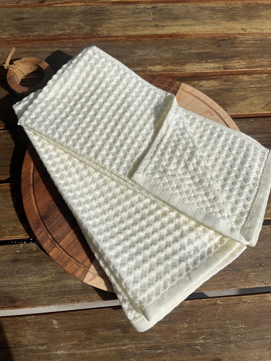 Verona Waffle Weave Kitchen Towels — Set of 2
