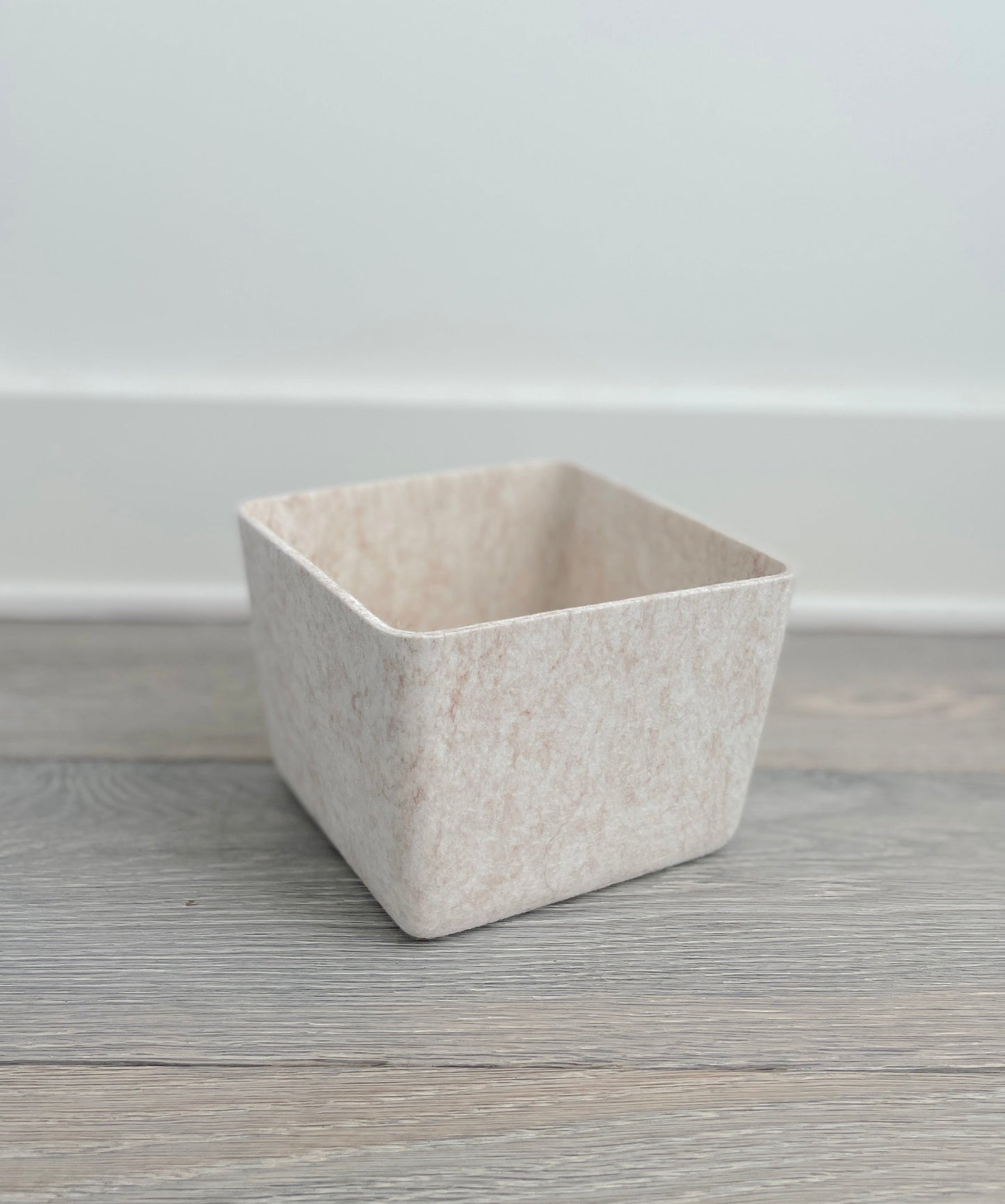 Sculpted Petite Storage Bin Set (3-Pack) – Minimal Felt Organizer