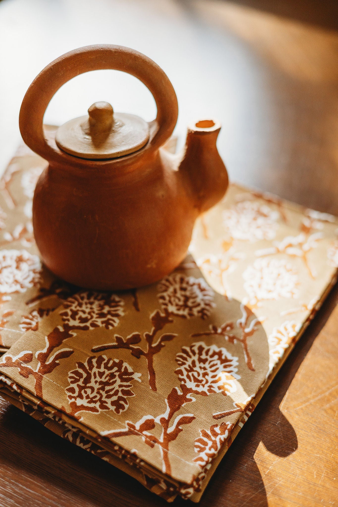 Nikhar Linen Napkins — Chai Brown, Set of 2