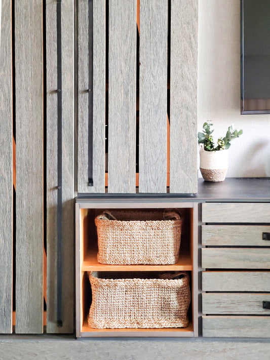Bono Rectangular Jute Storage Basket | Handwoven Braided Jute