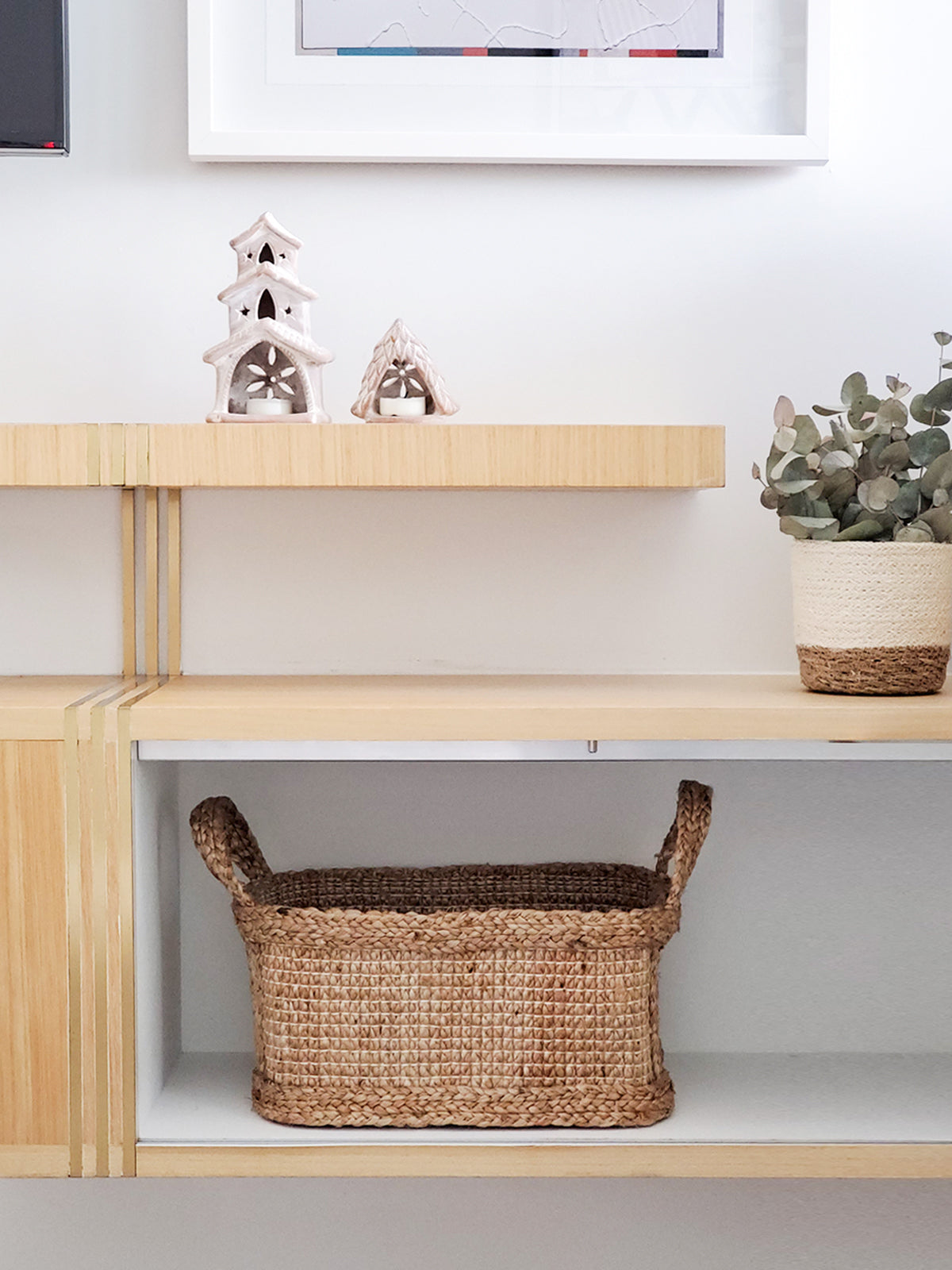 Bono Rectangular Jute Storage Basket | Handwoven Braided Jute