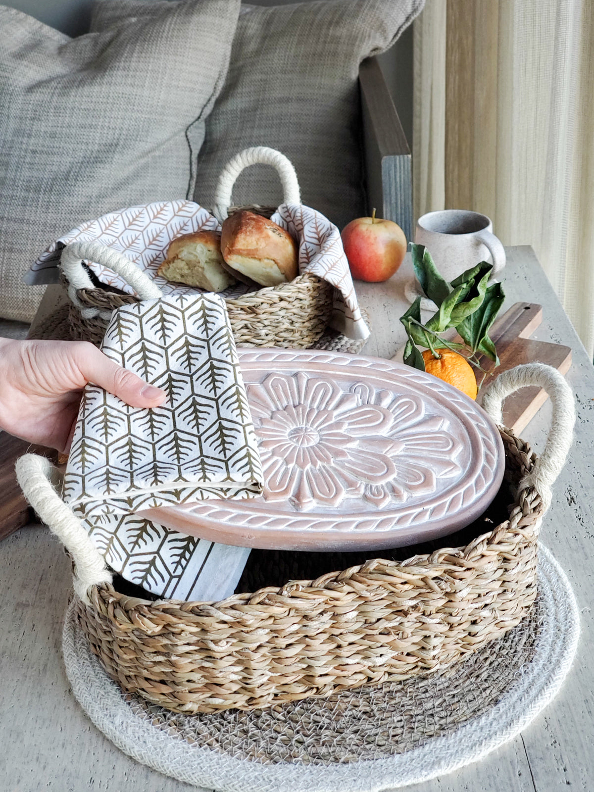 Terracotta Bread Warmer Set