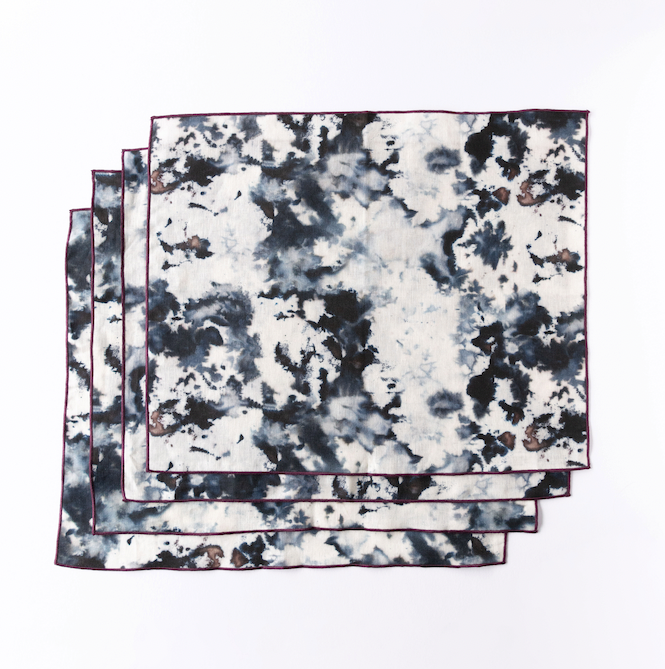 Grey Marble Linen Placemat