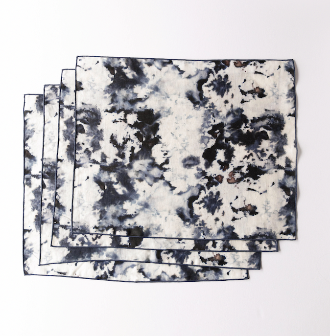 Grey Marble Linen Placemat