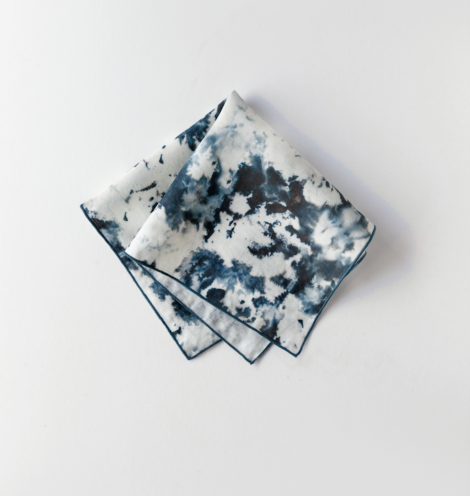 Grey Marble Linen Dinner Napkin