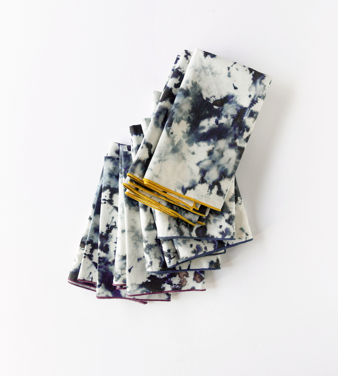 Grey Marble Linen Dinner Napkin