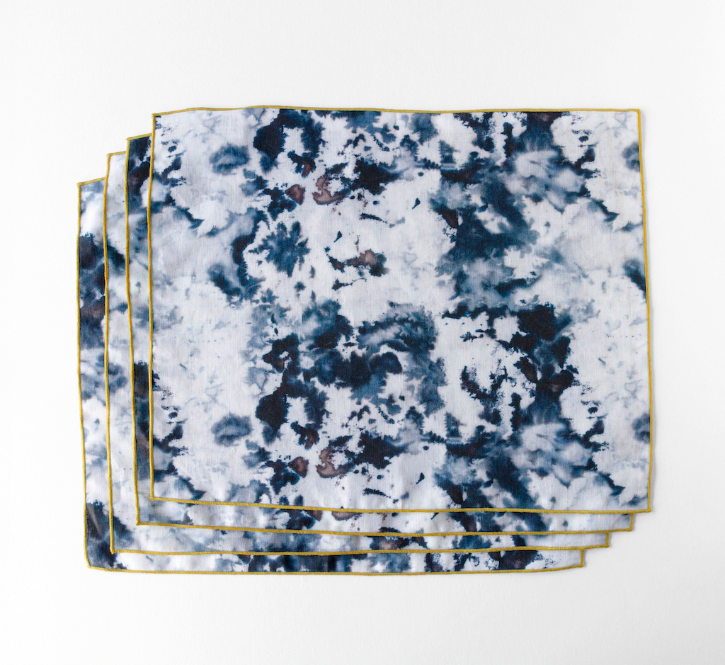 Grey Marble Linen Placemat