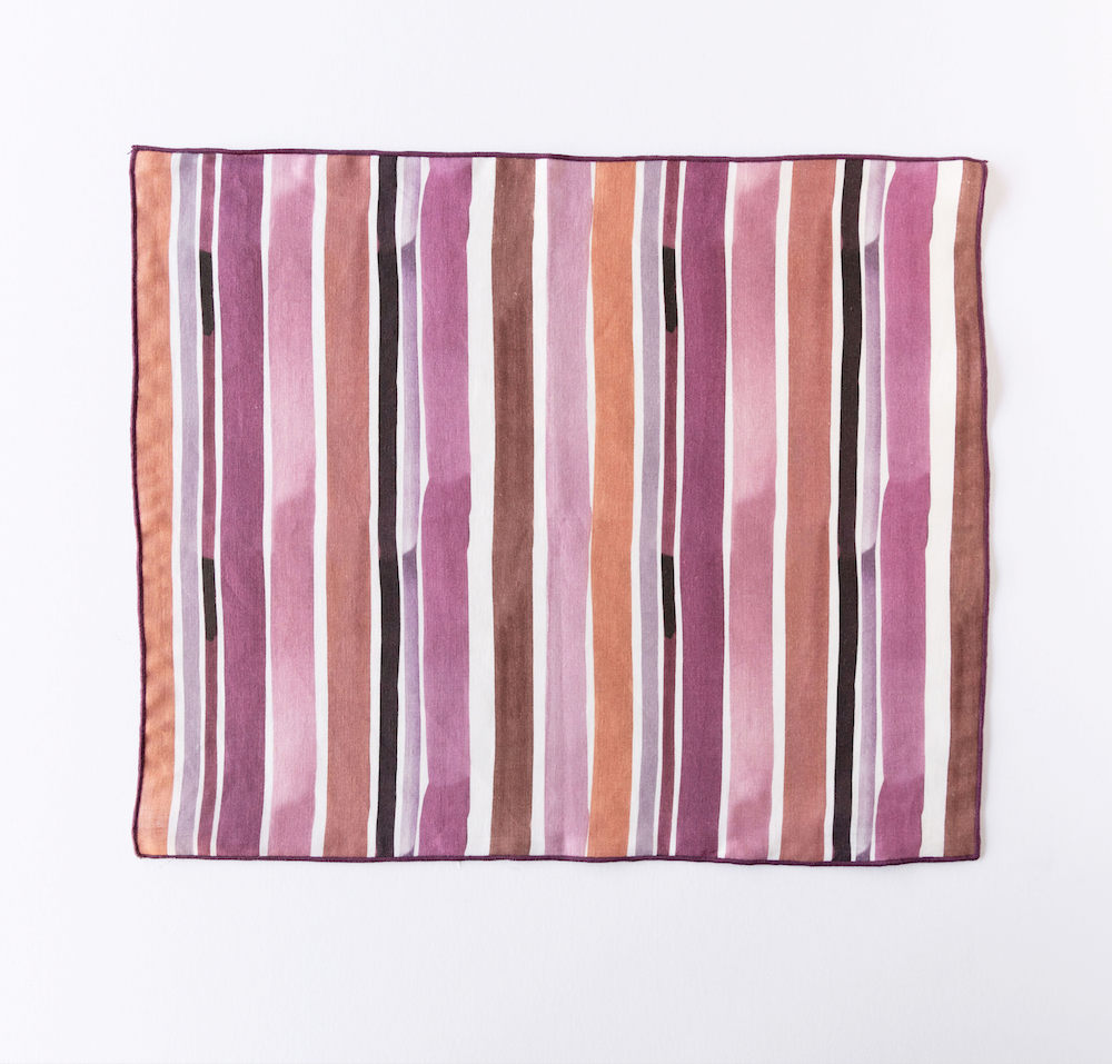 Lisbon Stripe Hand-Painted Linen Placemat