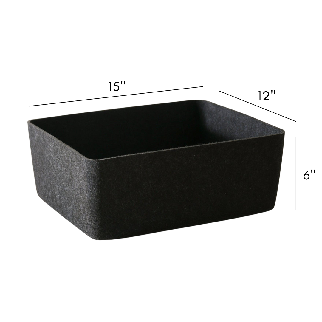 The Sculpted Bin – Large | Structured Felt Storage