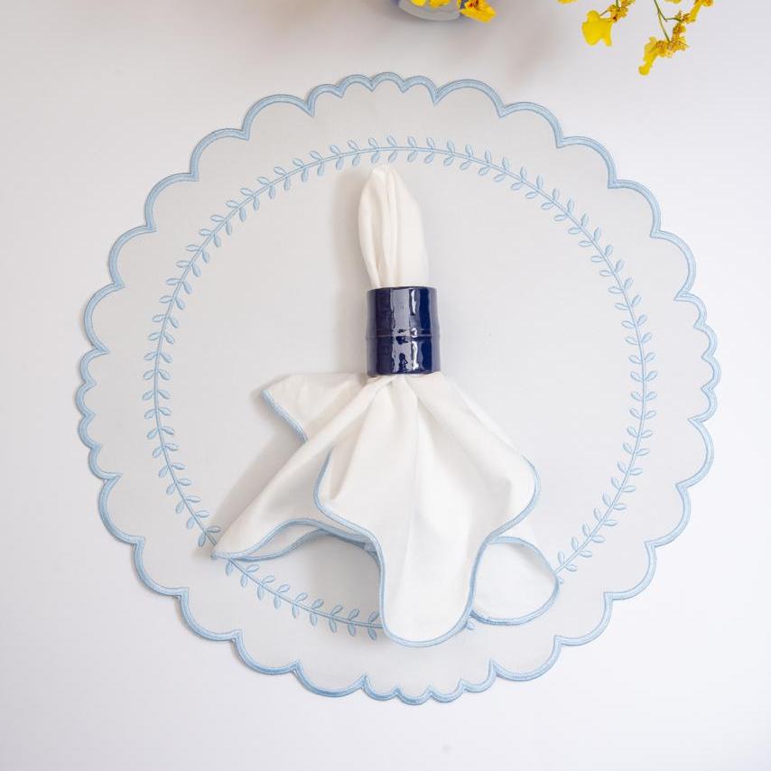 Wave Trim Cotton Napkin