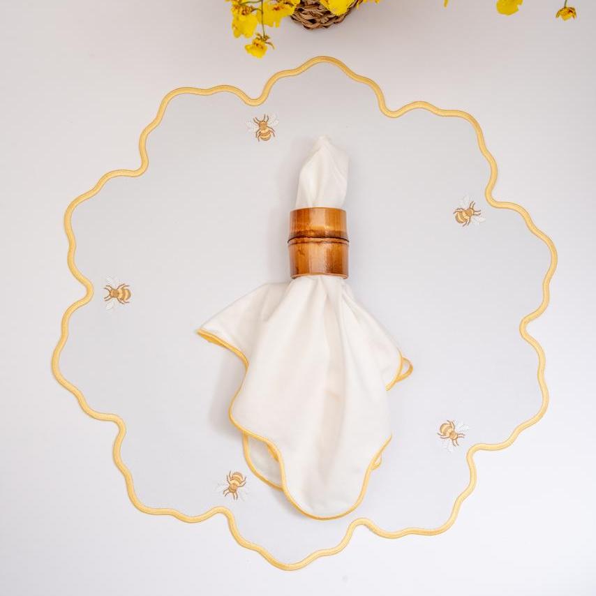 Wave Trim Cotton Napkin