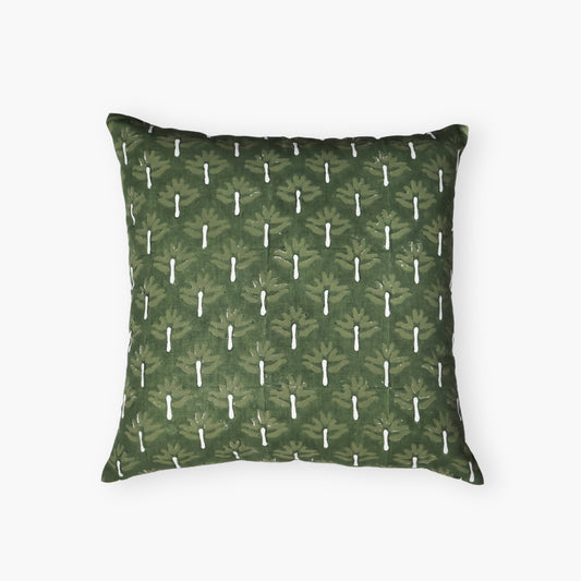 Zeenat Linen Throw Pillow Cover — Chive
